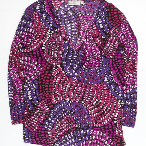 CC Womens Multicoloured Tunic Blouse Size M Long Sleeve V-Neck