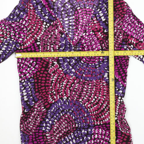 CC Womens Multicoloured Tunic Blouse Size M Long Sleeve V-Neck