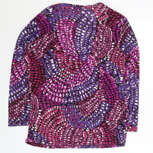 CC Womens Multicoloured Tunic Blouse Size M Long Sleeve V-Neck