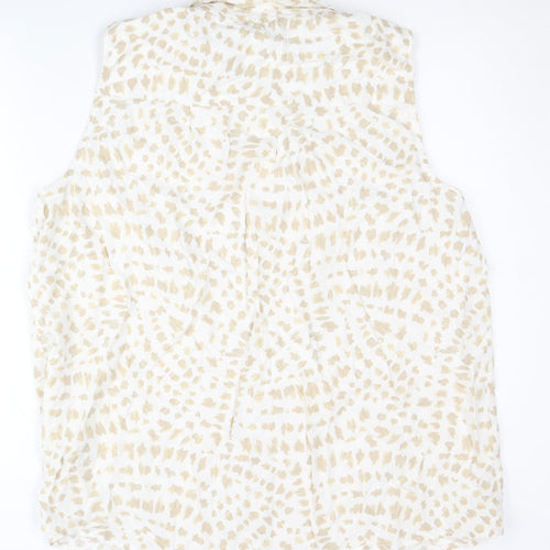 Bonmarché Women’s Beige Button-Up Sleeveless Tunic Shirt Size 20