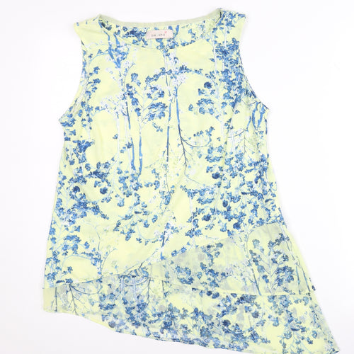 Marks and Spencer Womens Yellow Floral Sleeveless Tunic Blouse Size 10