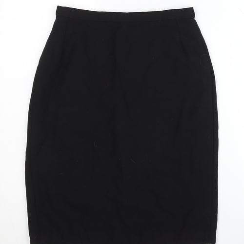 Marks and Spencer Women Black Wool Pencil Skirt UK 12
