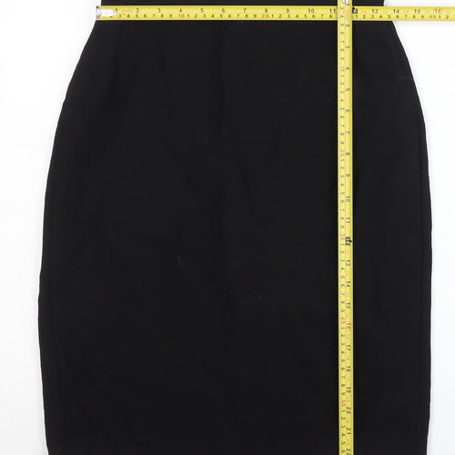 Marks and Spencer Women Black Wool Pencil Skirt UK 12
