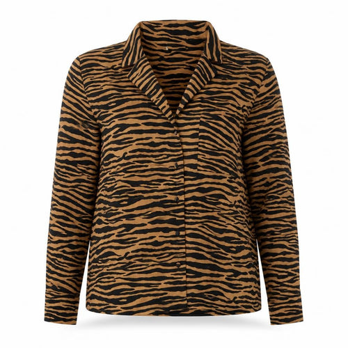 Warehouse Women’s Multicoloured Animal Print Button-Up Shirt UK 14