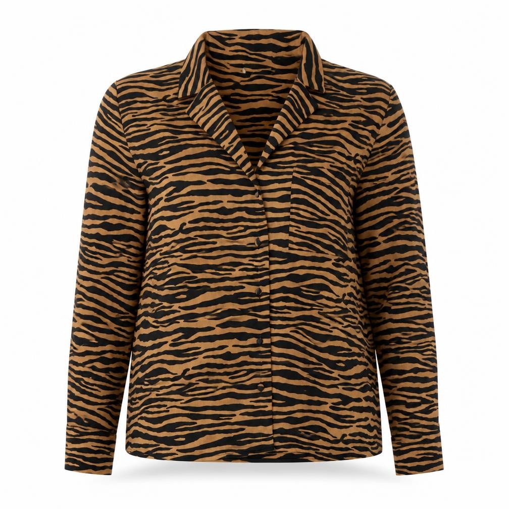 Warehouse Women’s Multicoloured Animal Print Button-Up Shirt UK 14