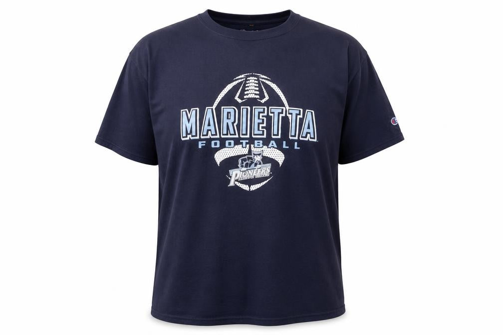 Champion Men’s XL Navy Blue Marietta Football Graphic T-Shirt