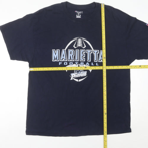 Champion Men’s XL Navy Blue Marietta Football Graphic T-Shirt