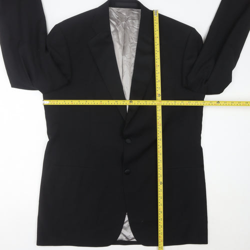 Marks and Spencer Men's Black Wool Suit Jacket 42L Long Classic