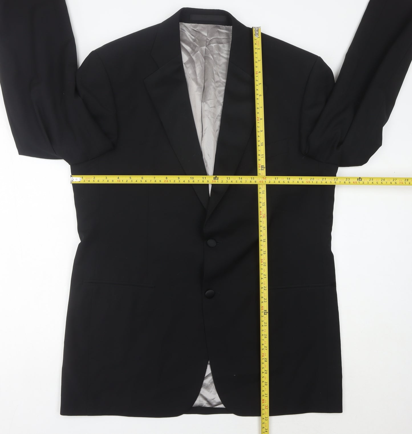 Marks and Spencer Men's Black Wool Suit Jacket 42L Long Classic