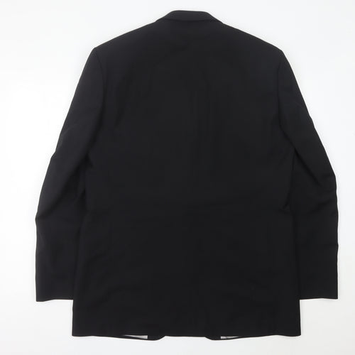 Marks and Spencer Men's Black Wool Suit Jacket 42L Long Classic