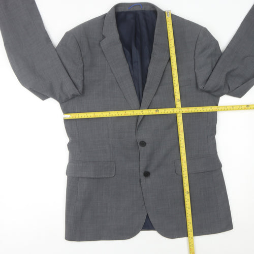 Burton Menswear London Men’s Grey 42R Regular Fit Suit Jacket Blazer