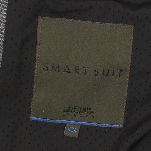 Burton Menswear London Men’s Grey 42R Regular Fit Suit Jacket Blazer