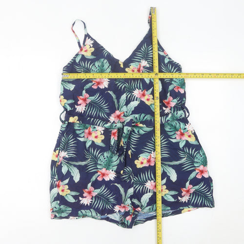 Animal Womens Multicoloured Floral Playsuit Size 12 Summer Casual