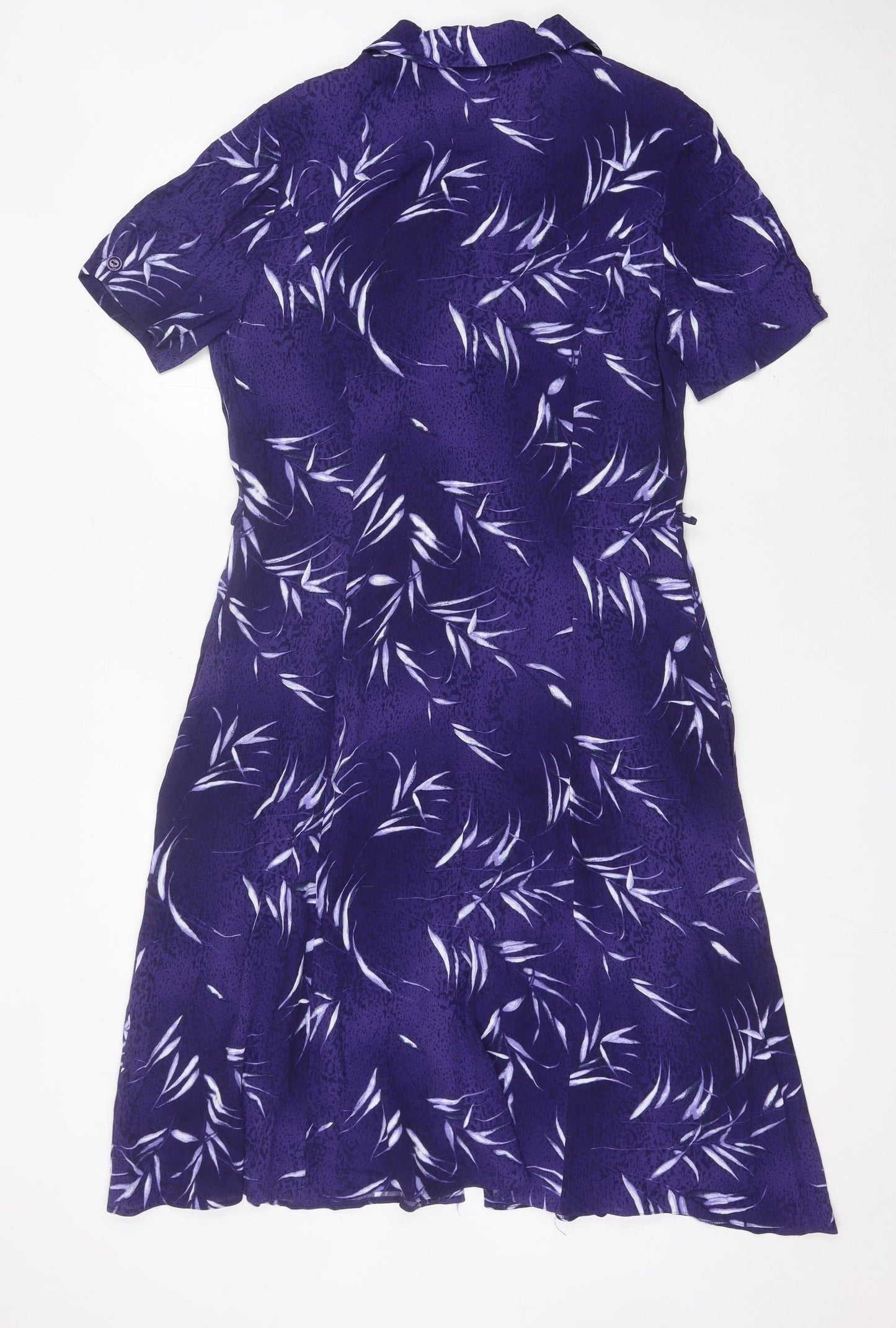 Marks and Spencer Women’s Purple Floral Shirt Dress Size 16