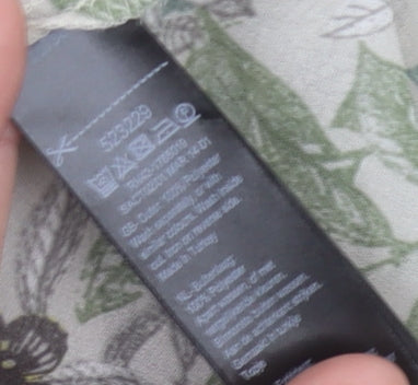 Monsoon Womens Multicoloured Floral Butterfly Blouse Size 12 V-Neck Tunic