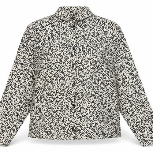Primark Women’s Black Animal Print Collared Button-Up Shirt Size 12