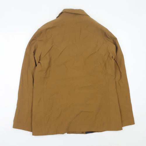 Tu Woman Brown Double-Breasted Blazer Jacket Size 14