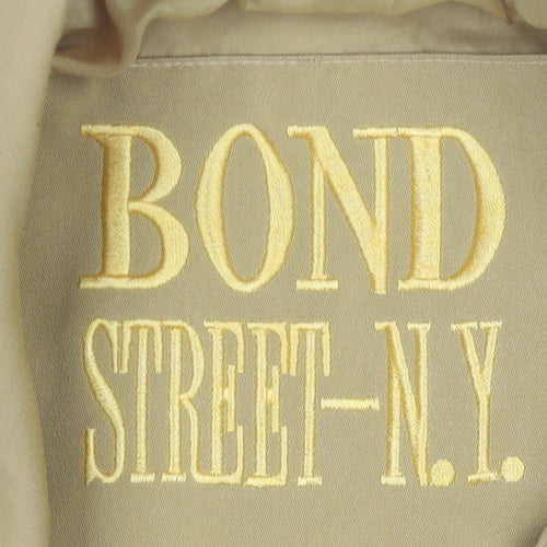 Bond Street N.Y. Womens Beige Polyester Overcoat Size 14