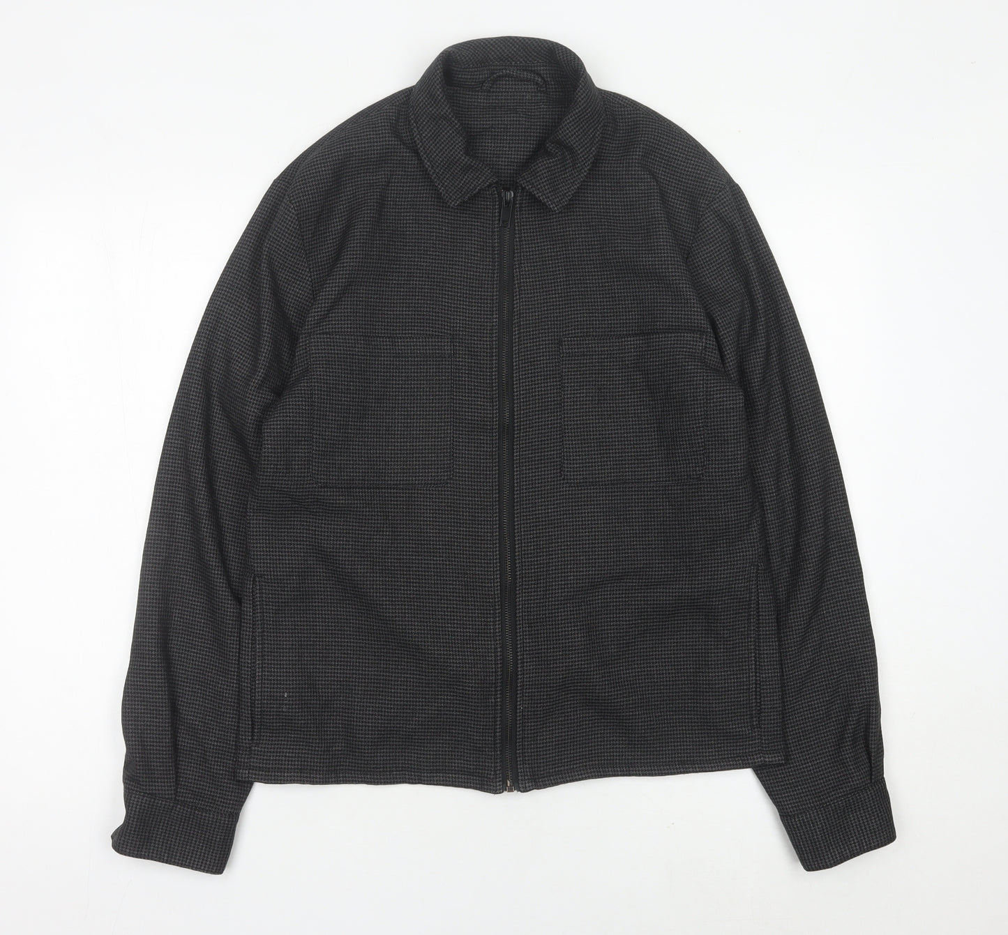 Primark Men's Grey Check Full Zip Jacket M 38/40in Casual