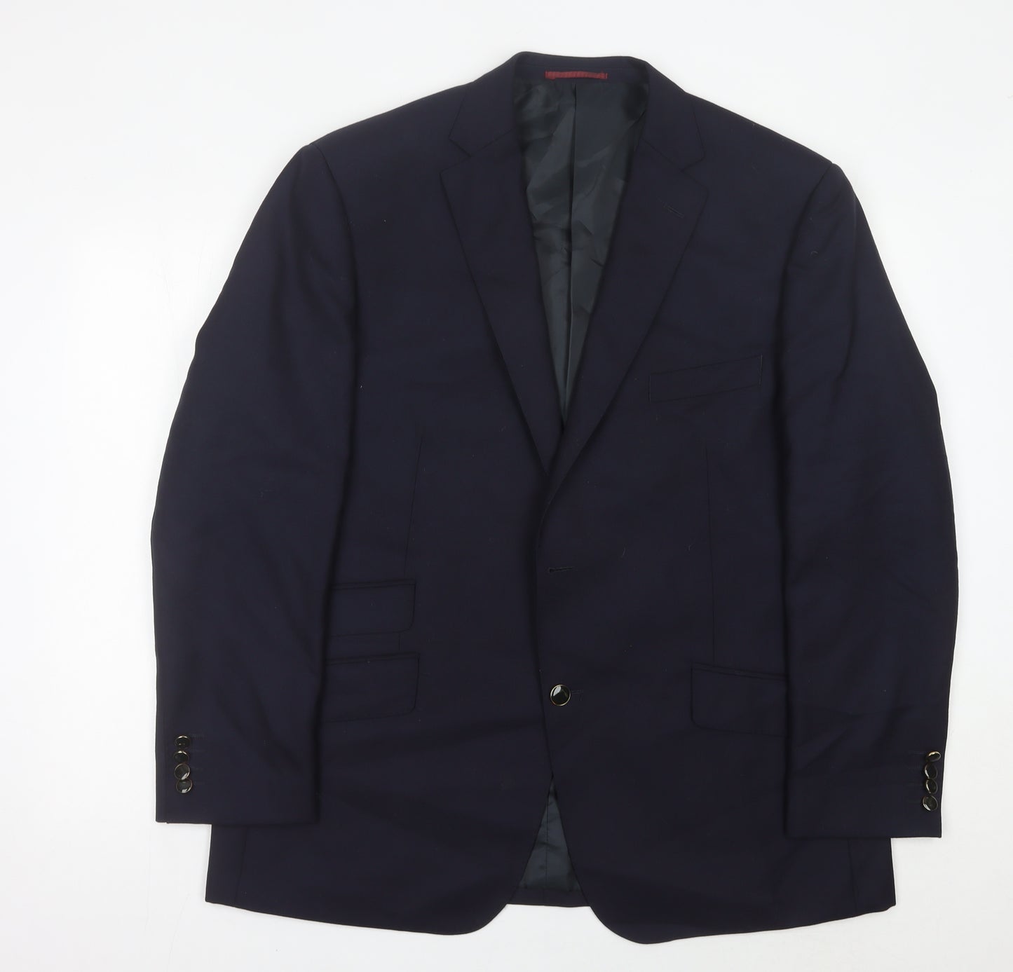 Marks and Spencer Men's Blue Wool Blazer Jacket 46in Chest M Classic