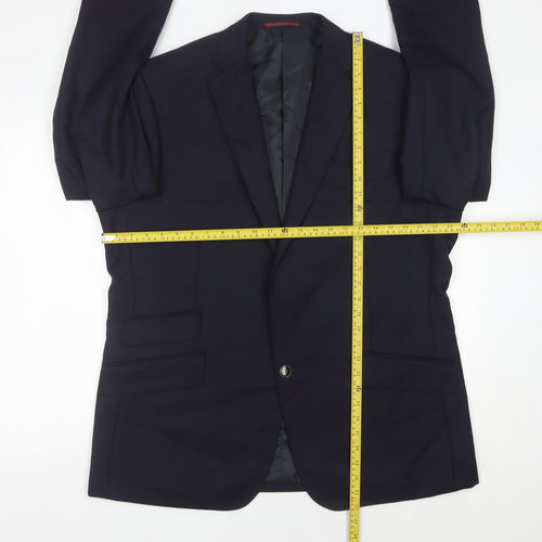 Marks and Spencer Men's Blue Wool Blazer Jacket 46in Chest M Classic