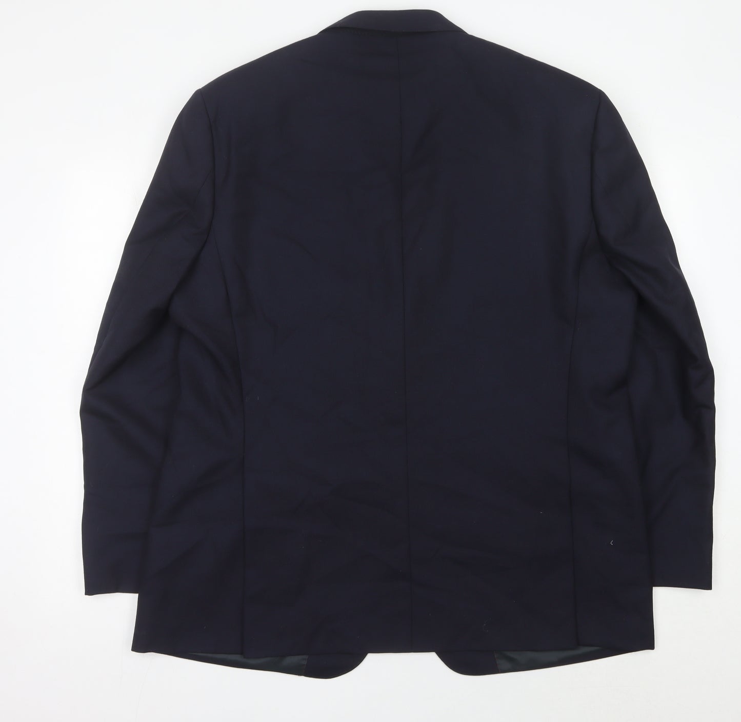 Marks and Spencer Men's Blue Wool Blazer Jacket 46in Chest M Classic