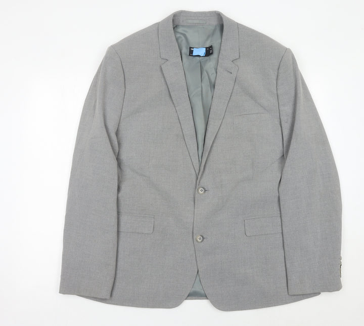 ASOS Design Men’s Grey 48 Chest Blazer Jacket Regular Fit