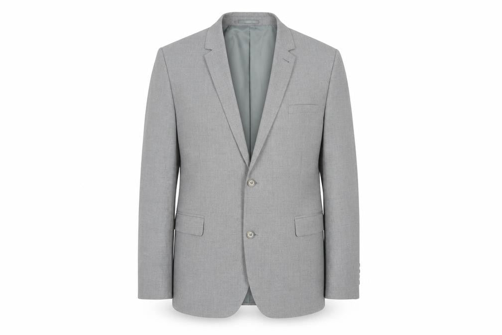Front view of ASOS Design Men’s Grey 48 Chest Blazer Jacket Regular Fit
