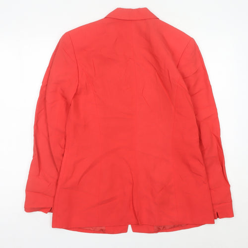 Betty Barclay Womens Red Blazer Jacket Size 10 Single Breasted