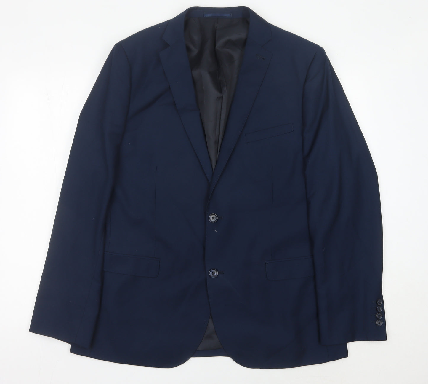 George Men’s Blue Blazer Jacket 44R Regular Fit Polyester Viscose