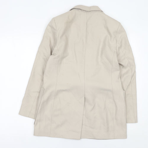 Topshop Women’s Beige UK 10 Double-Breasted Blazer Jacket