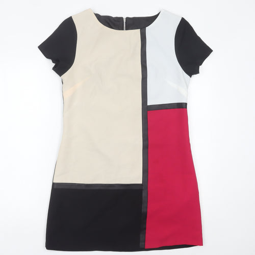 Red Herring Women’s Colourblock Shift Dress Size 12 Short Sleeve
