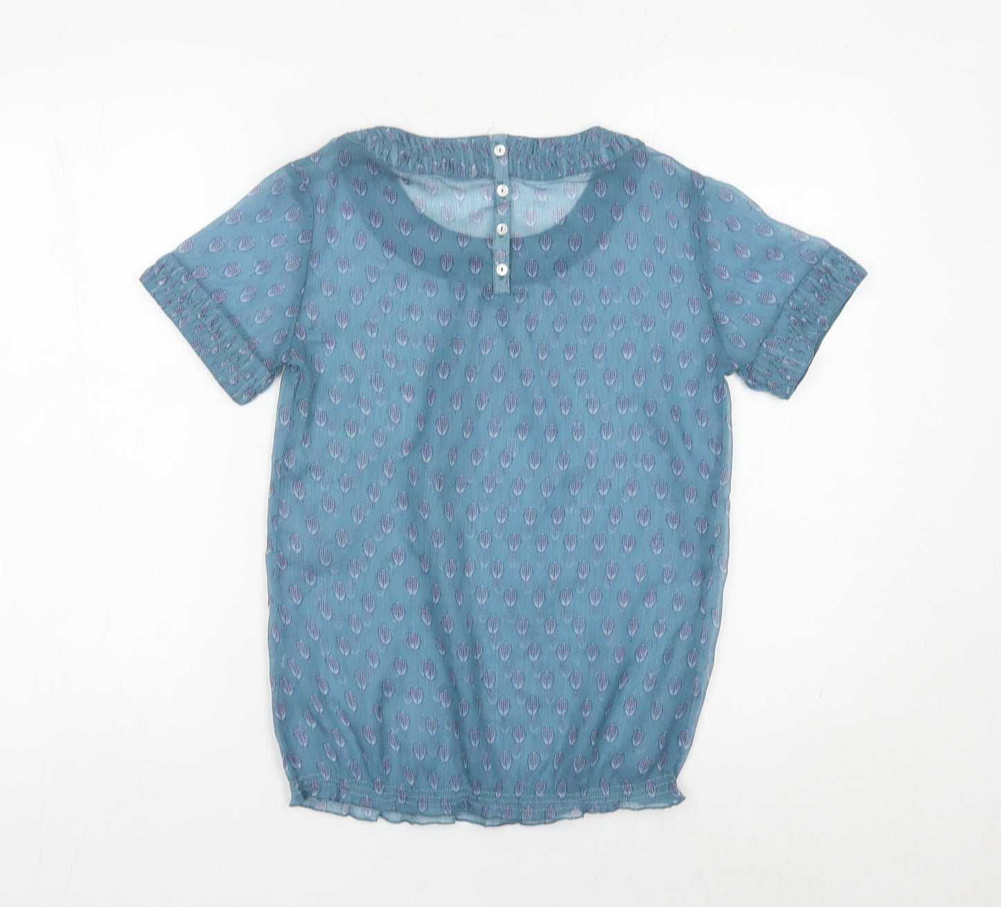 Sfera Women’s Blue Floral Cotton Tunic Blouse S