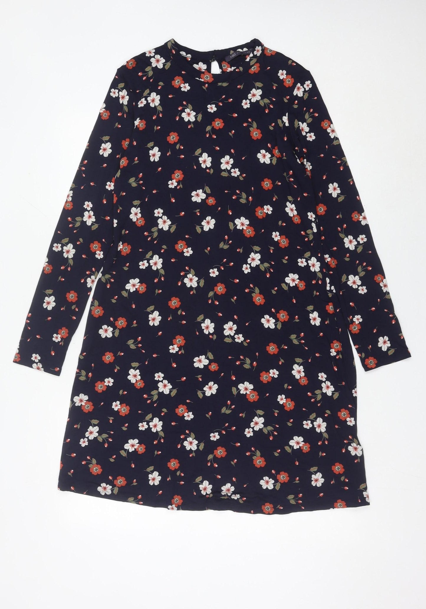 Marks and Spencer Women’s Multicolour Floral Shift Dress Size 12