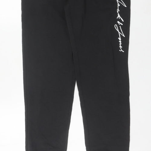 Jack & Jones Mens Black M Sweatpants Tapered Joggers Casual