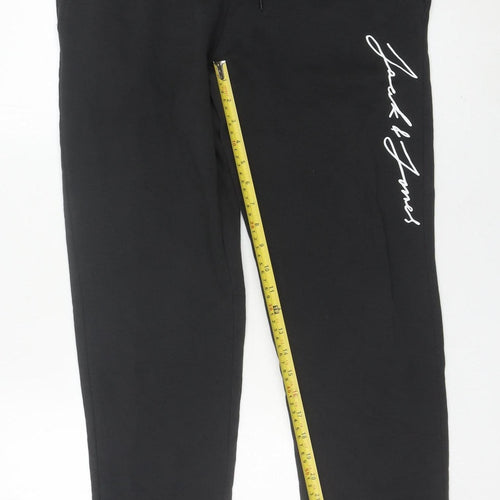 Jack & Jones Mens Black M Sweatpants Tapered Joggers Casual