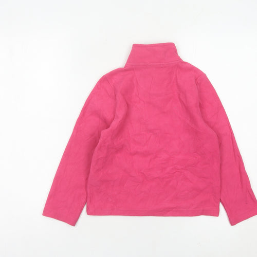 Peter Storm Girls Pink Fleece Sweatshirt 5-6 Years Half Zip Pullover