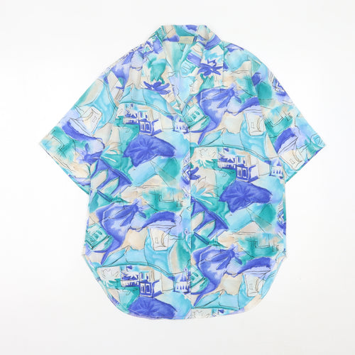 Yessica Womens Multicoloured Hawaiian Button-Up Shirt Size 12