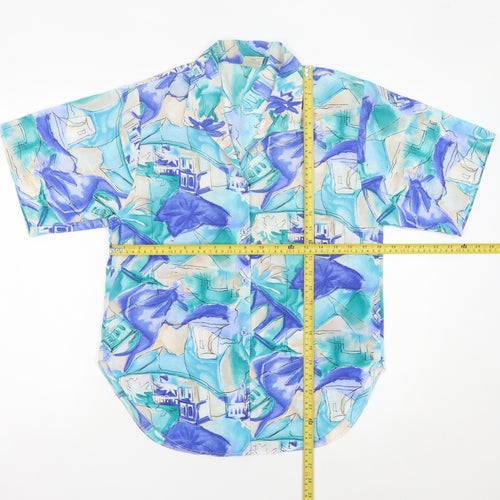 Yessica Womens Multicoloured Hawaiian Button-Up Shirt Size 12