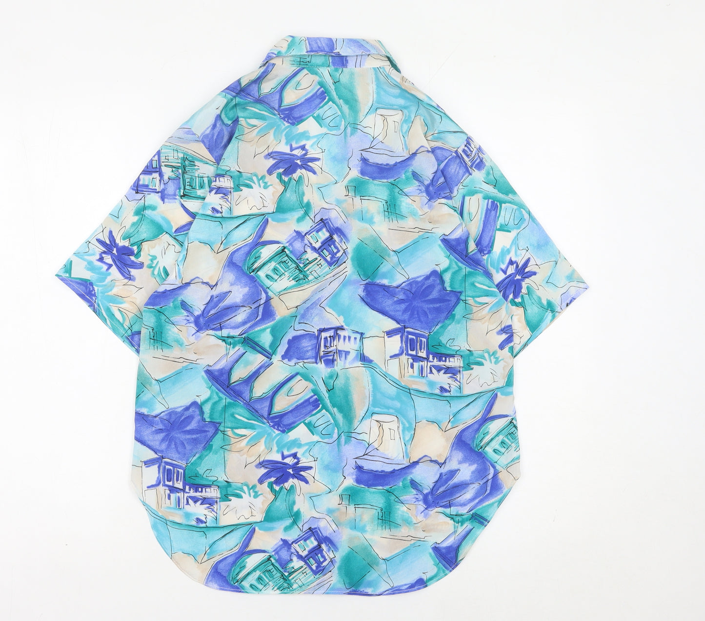 Yessica Womens Multicoloured Hawaiian Button-Up Shirt Size 12