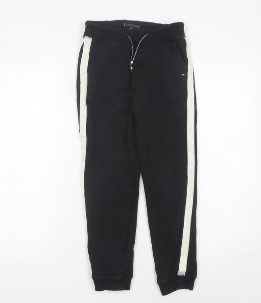 Tommy Hilfiger Boys Black Jogger Trousers 10 Years Elastic Waist