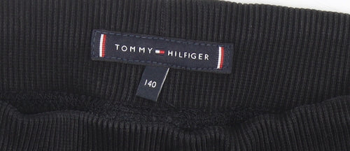 Tommy Hilfiger Boys Black Jogger Trousers 10 Years Elastic Waist
