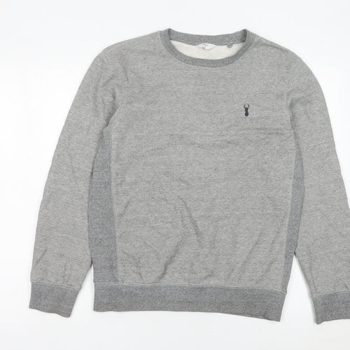 Next Men's Grey Small Crew Neck Sweatshirt Pullover Logo