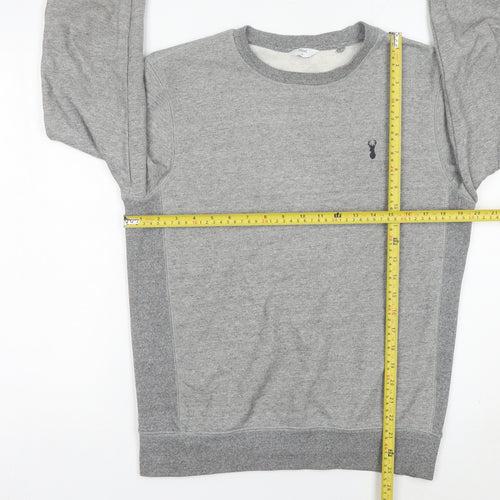 Next Men's Grey Small Crew Neck Sweatshirt Pullover Logo