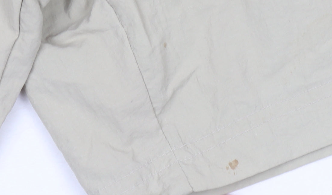 Le Coq Sportif Mens Beige L Swim Shorts Nylon Drawstring Pockets