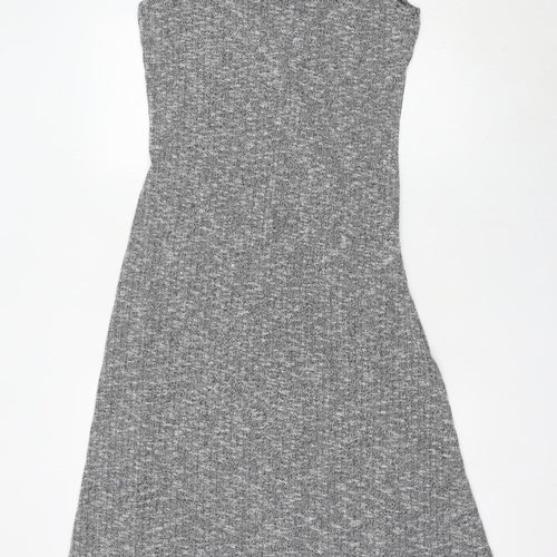 Mango Women’s Grey Knit Sleeveless Tank Dress Size 12