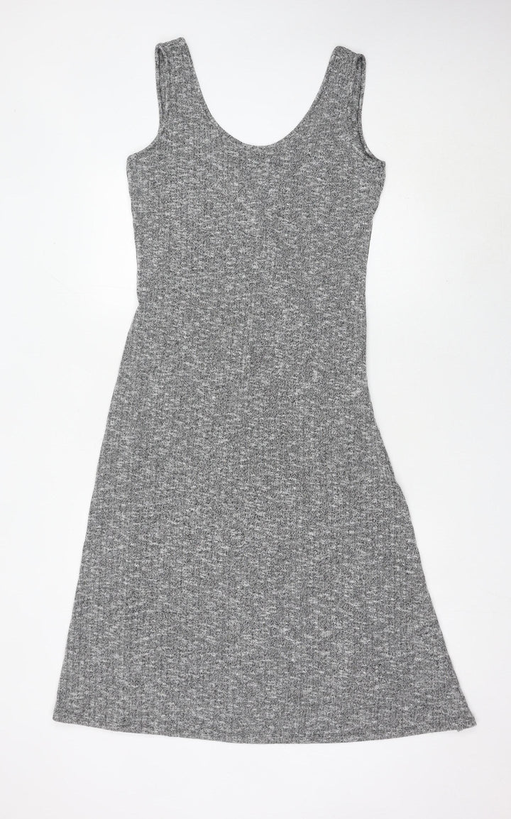 Mango Women’s Grey Knit Sleeveless Tank Dress Size 12