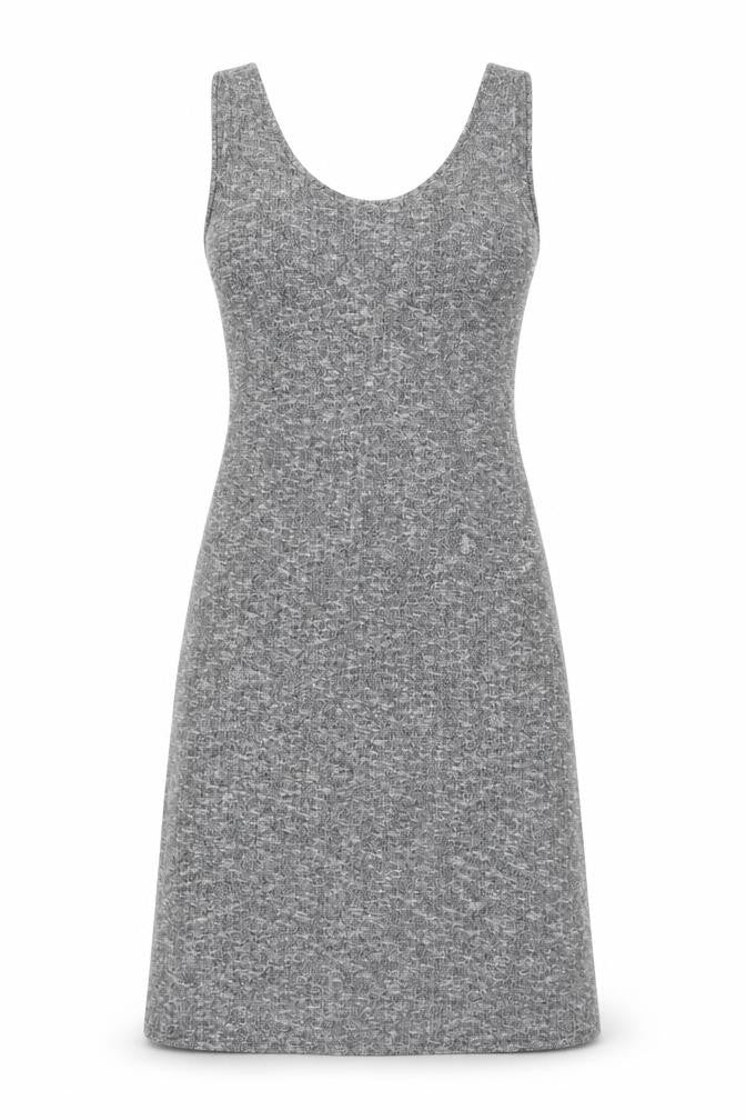 Mango Women’s Grey Knit Sleeveless Tank Dress Size 12