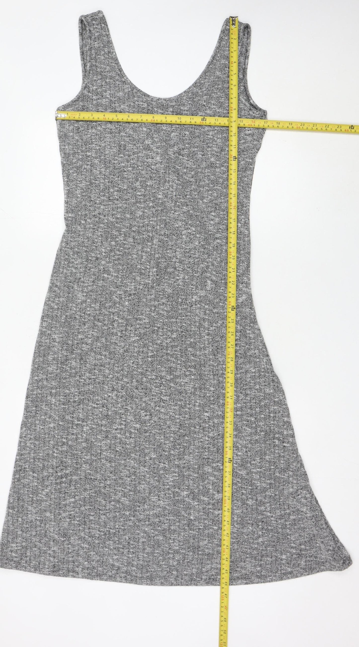 Mango Women’s Grey Knit Sleeveless Tank Dress Size 12