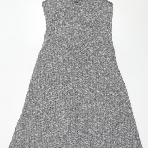 Mango Women’s Grey Knit Sleeveless Tank Dress Size 12